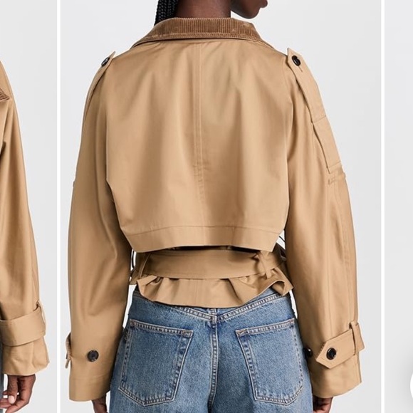 Citizens of Humanity Kiernen Cropped Barn Jacket in Tan - Picture 2 of 4